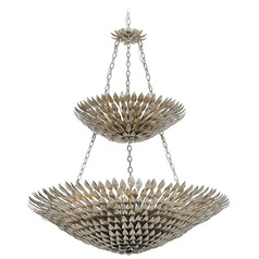 Crystorama Lighting Broche Antique Silver Chandelier