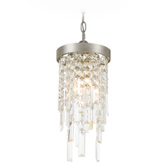 Crystorama Lighting Winfield Antique Silver Mini-Pendant Light