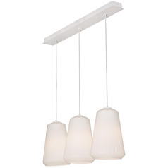 Afx Lighting Isla White Multi-Light Pendant with Conical Shade