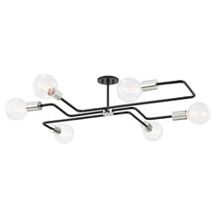 Mitzi Avery Small Nickel Black Vanity Light