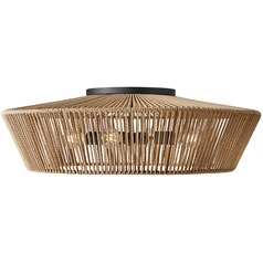 Justice Design Nido 30 Inch Natural Rope 4-Light Semi-Flush