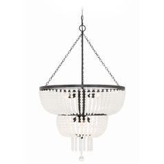 Crystorama Lighting Rylee Matte Black Chandelier