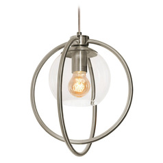 Afx Lighting Jamie Satin Nickel Pendant Light with Globe Shade