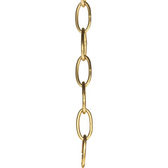 Progress Lighting Accessory Chain Natural Brass Chain