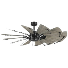 Progress Lighting Springer Ii Matte Black Ceiling Fan Without Light