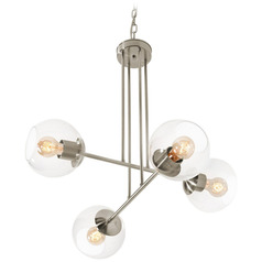 Afx Lighting Jamie Satin Nickel Pendant Light with Globe Shade