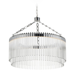 Maxim Lighting Jolie Polished Nickel LED Pendant Light with Drum Shade