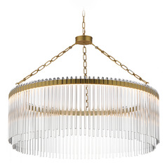 Maxim Lighting Jolie Natural Aged Brass LED Pendant Light with Drum Shade