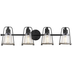 Progress Lighting Conway Matte Black Bathroom Light