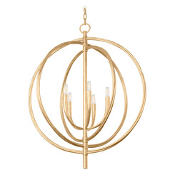 Troy Lighting Fillea Vintage Gold Leaf Pendant Light