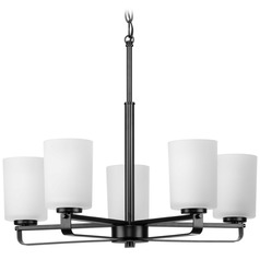 Progress Lighting League Matte Black Chandelier