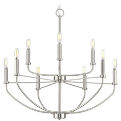 Progress Lighting Leyden Brushed Nickel Chandelier