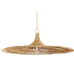 Troy Lighting Costa Mesa Vintage Gold Leaf Pendant Light with Coolie Shade