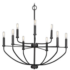 Progress Lighting Leyden Matte Black Chandelier