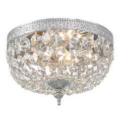 Crystorama Lighting Ceiling Mount Polished Chrome Flushmount Light