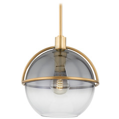 Troy Lighting Ivins Patina Brass Pendant Light with Globe Shade