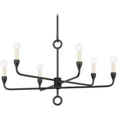 Troy Lighting Orson Black Iron Chandelier