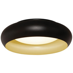 Afx Lighting Kayce Black & Gold LED Flushmount Light