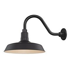 Black Gooseneck Barn Light with 14