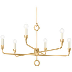 Troy Lighting Orson Vintage Gold Leaf Chandelier