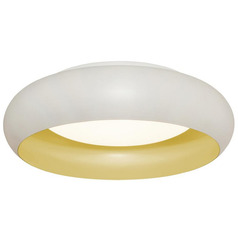 Afx Lighting Kayce White & Gold LED Flushmount Light