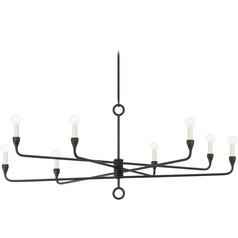 Troy Lighting Orson Black Iron Chandelier