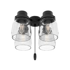 Original 4-Light Fan Light Kit in Matte Black by Hunter Fan Company