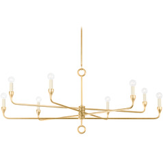 Troy Lighting Orson Vintage Gold Leaf Chandelier