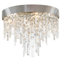 Crystorama Lighting Winfield Antique Silver Flushmount Light