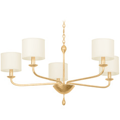 Troy Lighting Osmond Vintage Gold Leaf Chandelier