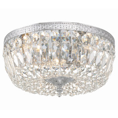 Crystorama Lighting Ceiling Mount Polished Chrome Flushmount Light