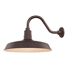 Bronze Gooseneck Barn Light with 18