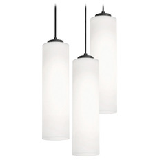 Afx Lighting Leo Black Multi-Light Pendant with Cylindrical Shade