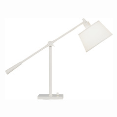 Robert Abbey Lighting Real Simple Winter White Powder Table Lamp with Drum Shade
