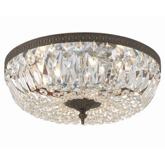 Crystorama Lighting Ceiling Mount English Bronze Flushmount Light