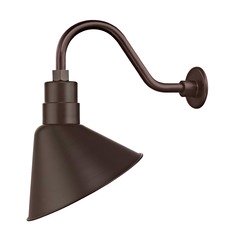 Bronze Gooseneck Barn Light with 12