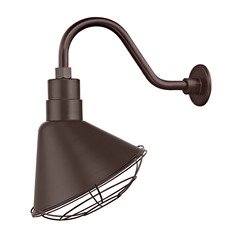 Bronze Gooseneck Barn Light with 12
