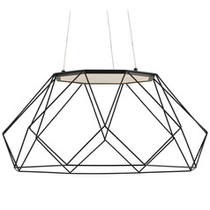Progress Lighting Geodesic LED Matte Black LED Pendant Light