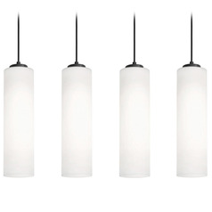 Afx Lighting Leo Black Multi-Light Pendant with Cylindrical Shade