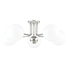 Mitzi Anya Polished Nickel 5-Light Chandelier