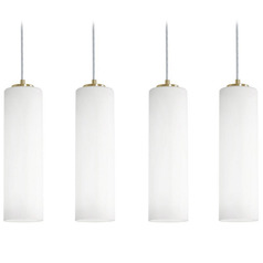 Afx Lighting Leo Light Antique Brass Multi-Light Pendant with Cylindrical Shade