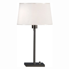 Robert Abbey Lighting Real Simple Gunmetal Powder Table Lamp with Drum Shade