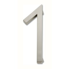Brushed Nickel House Number 1 by Atlas Homewares