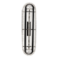 Allegri Crystal Terzo Matte Black & Polished Chrome Island Light with Bowl / Dome Shade