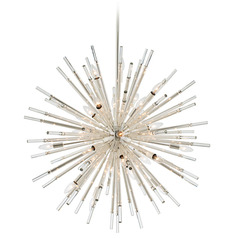 Allegri Crystal Sprazzo Polished Silver Pendant Light