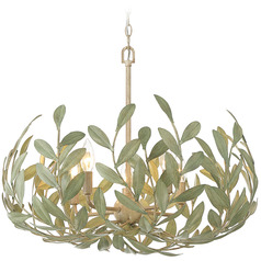 Crystorama Lighting Broche Champagne Green Tea Chandelier