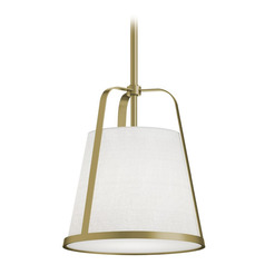 Afx Lighting Lizzette Light Antique Brass Mini-Pendant Light with Empire Shade