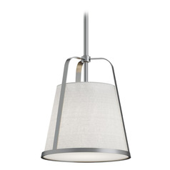 Afx Lighting Lizzette Satin Nickel Mini-Pendant Light with Empire Shade