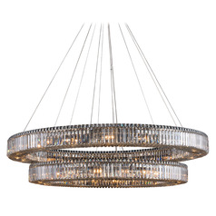 Allegri Crystal Rondelle Polished Chrome Pendant Light