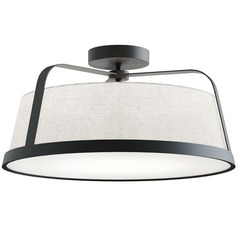 Afx Lighting Lizzette Black Semi-Flushmount Light
